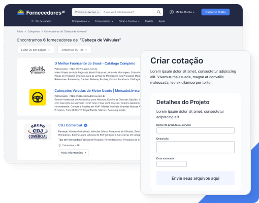 Compradores encontrando fornecedores